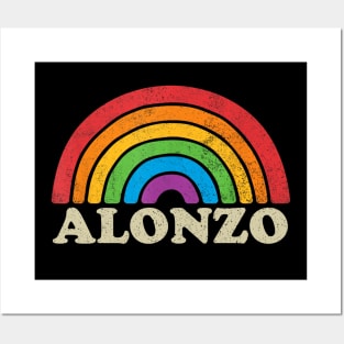 Alonzo - Retro Rainbow Flag Vintage-Style Posters and Art